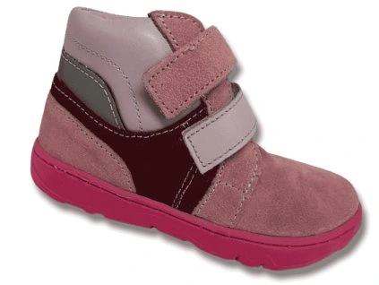 KTR Bare celoroční dívčí boty s membránou, Pink Lillac