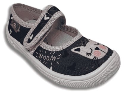 PEON balerínky dívčí bačkory, Kočka šedá