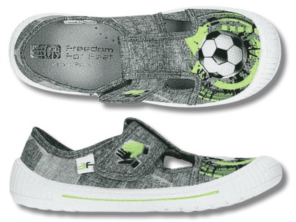 3F dětské bačkory, Fotbal Šedá