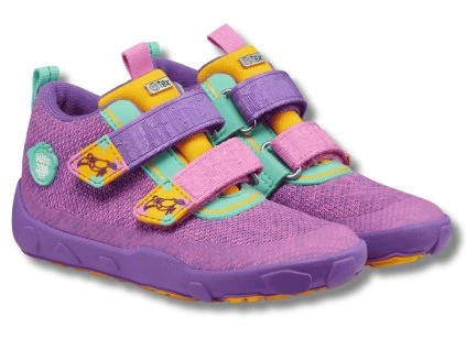 AFFENZAHN Low Boot Knit Happy dětské celoroční barefoot boty s membránou, Creative Tucan