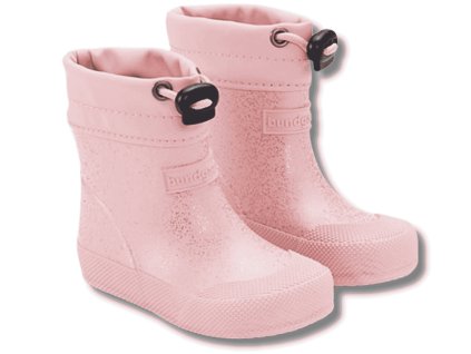 BUNDGAARD Malik barefoot zateplené holínky, Old Rose Sparkle