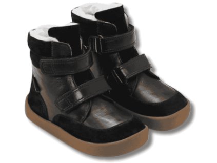 BUNDGAARD Basil barefoot zimní dětské boty s membránou, Black