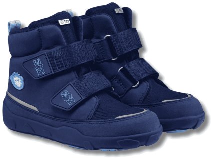 AFFENZAHN Midboot Vegan Comfy, dětské zimní barefoot boty s membránou, Bear