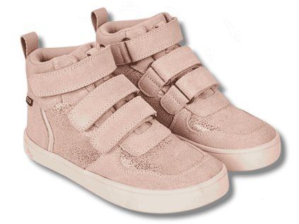 BUNDGAARD Nero dětské celoroční barefoot boty s membránou, Old rose glitter