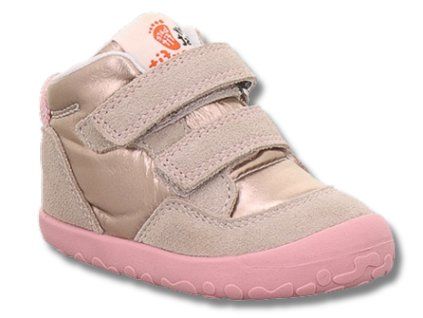 SUPERFIT Flummi první dětské barefoot boty, Beige Rosa