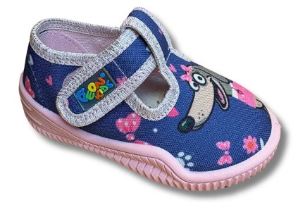 PEON dětské bačkory, Pejsek Růžová