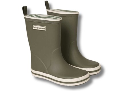 BUNDGAARD Charly barefoot dětské holínky, Army