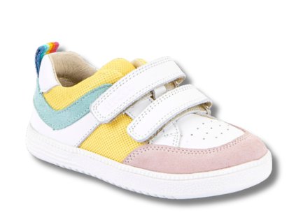 FRODDO Zeru Loop barefoot dětské celoroční boty, White Yellow