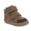 PRIMIGI barefoot zimní dětské boty, Nubuk hnědá, 8912200