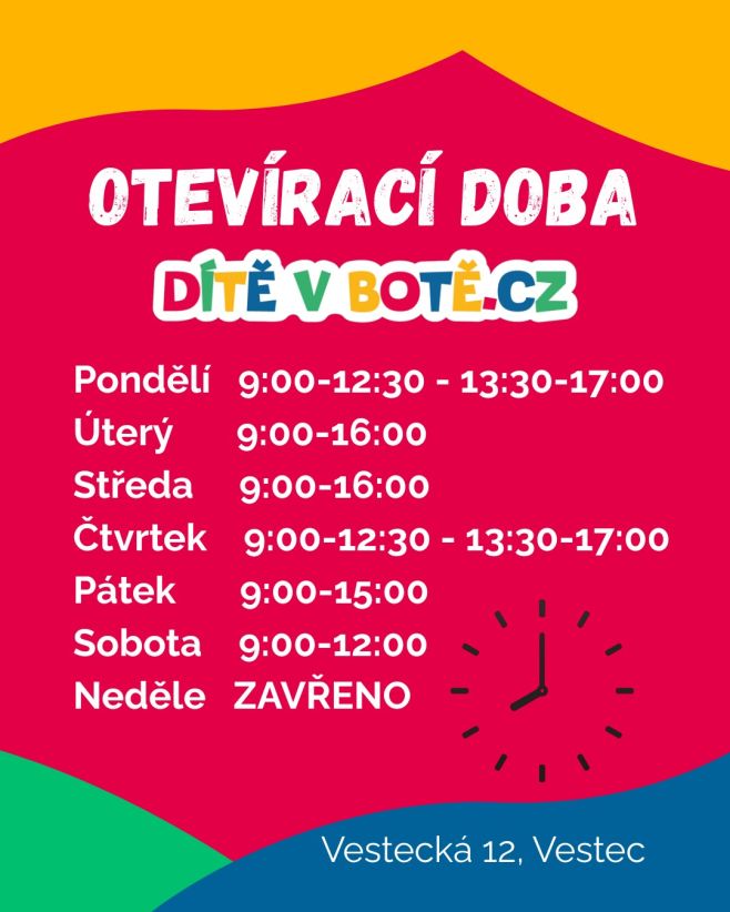 Naše aktuální otevírací doba. ✨ Od března plánujeme prodloužení otevírací doby, takže se těšte na více času pro vaše malé...