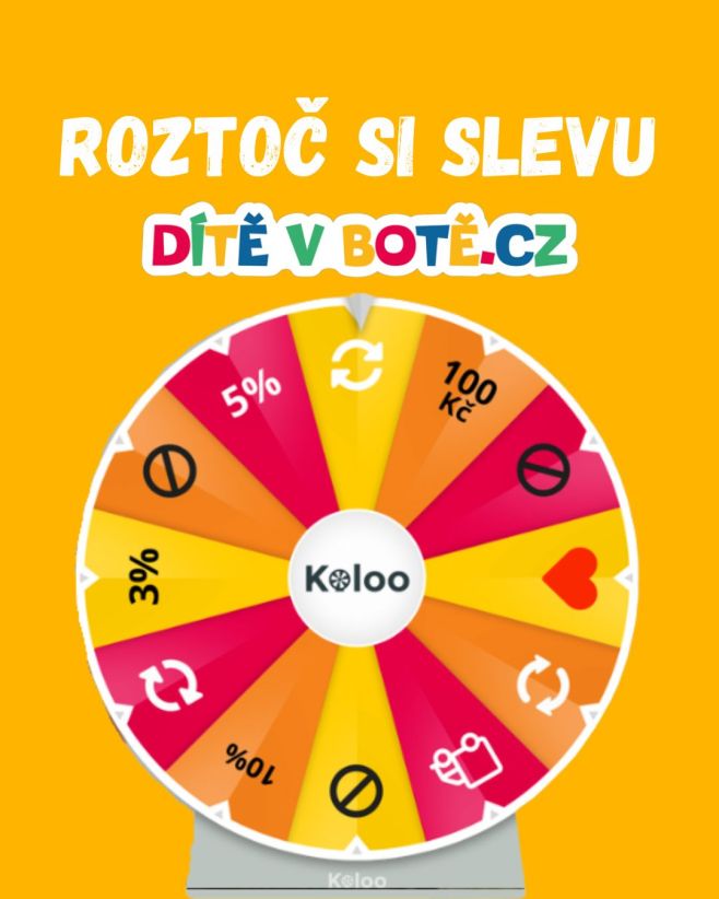 🎡 ROZTOČTE ŠTĚSTÍ NA DÍTĚ V BOTĚ Máme pro vás na e-shopu něco hravého… 👉 Kolo štěstí, kde si sami vytočíte SLEVU Protože...