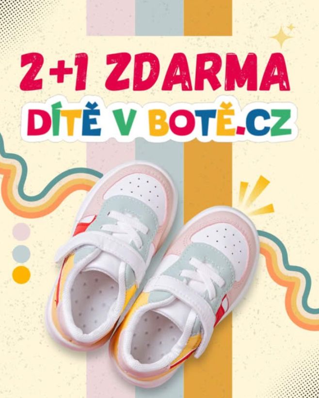 🎉 Akce 2+1 ZDARMA v Dítě v botě Pokud právě řešíte letní výbavu pro děti, máme na e-shopu i prodejně akci 2+1 ZDARMA na...