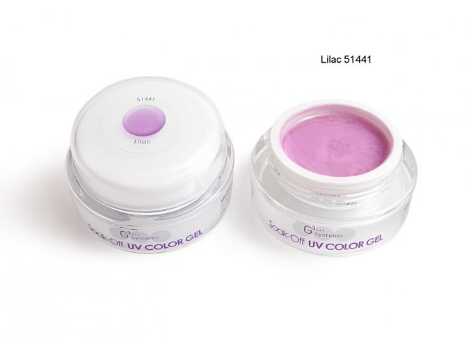 UV Soak off color gel barevný gel, Lilac