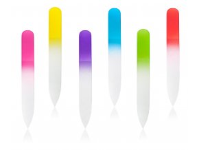 Pilník skleněný oboustranný malý barevný