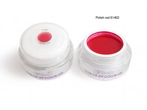 UV Soak off color gel barevný gel, Polish red