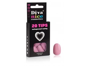 Nalepovací nehty TIPS 20 pink oval