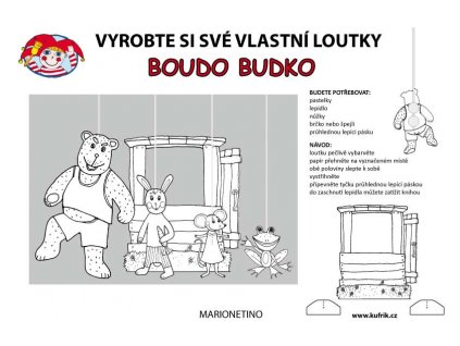 MARIONETINO Domček, domček, kto v tebe býva - šablóna na výrobu bábok