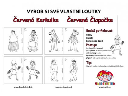 MARIONETINO Červená Čiapočka - šablóna na výrobu bábok