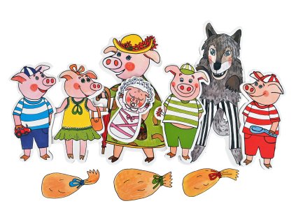 sada tri prasatka loutky marionetino (4)