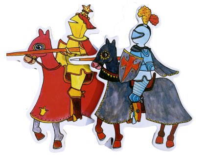 rytiry na konich v brneni loutky marionetino (4)