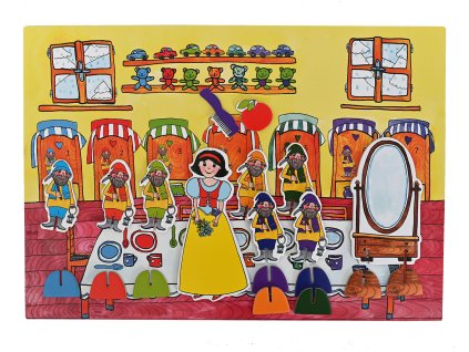 Kompletní sada Sněhurka a sedm trpaslíků Loutky a kulisy Marionetino (4)