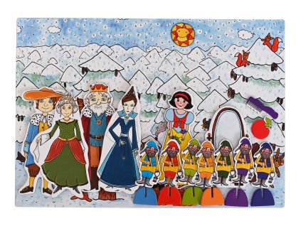 Kompletní sada Sněhurka a sedm trpaslíků Loutky a kulisy Marionetino (3)