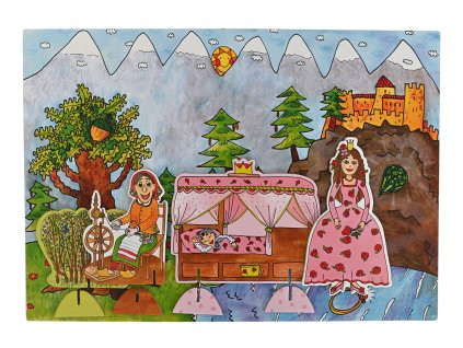 Kompletní sada Šípková Růženka Loutky a kulisy Marionetino (1)