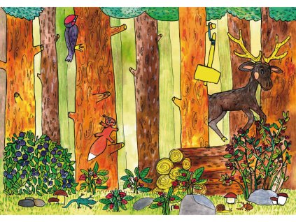 MARIONETINO Kulisa k pohádce O PERNÍKOVÉ CHALOUPCE, 2 motivy