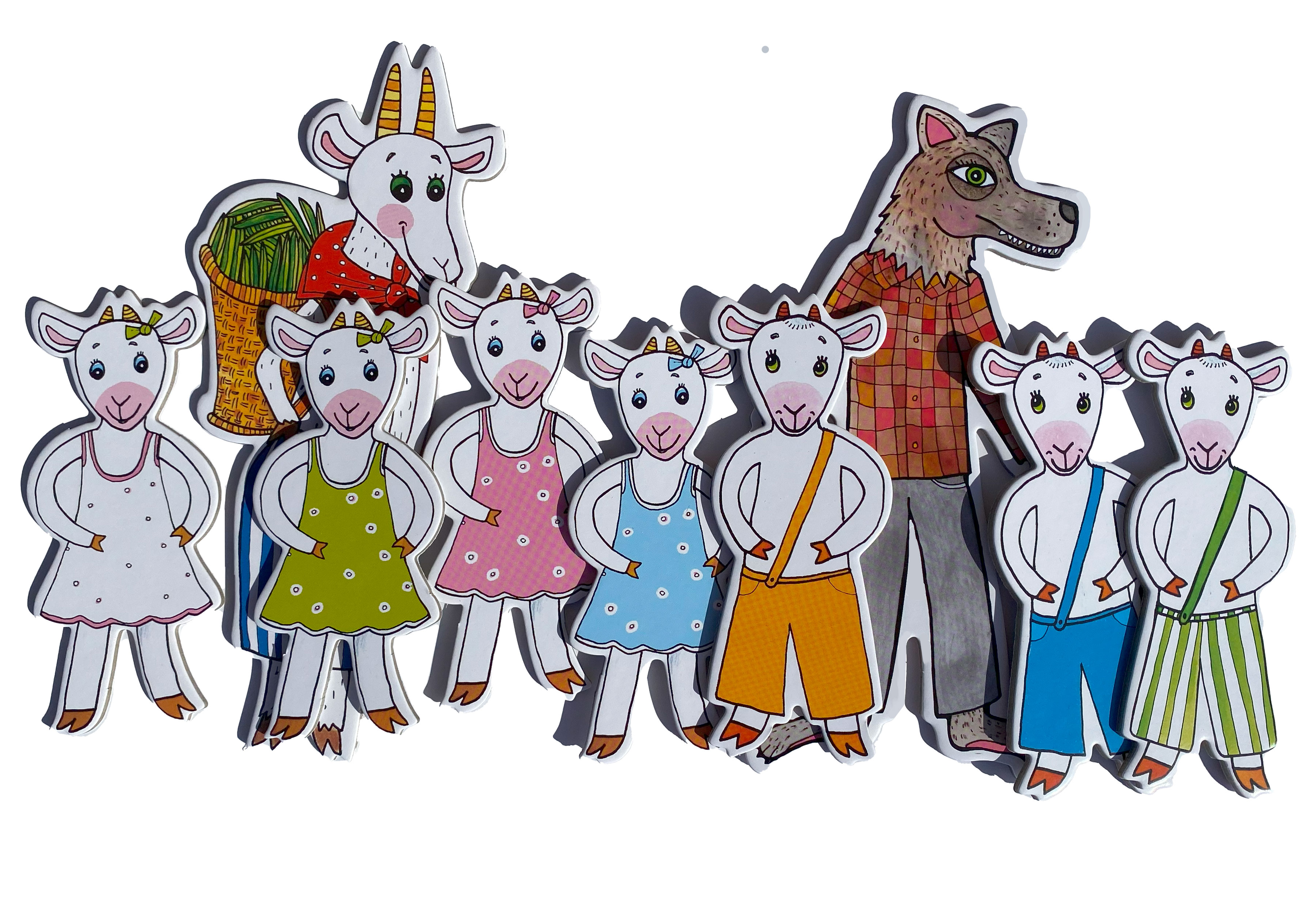 MARIONETINO – Vlk a kozliatka – bábky 9 ks