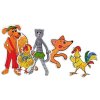 Sada loutek Zvířátka Pejsek, Kočička, Kohoutek, Slepička, Liška marionetino titul