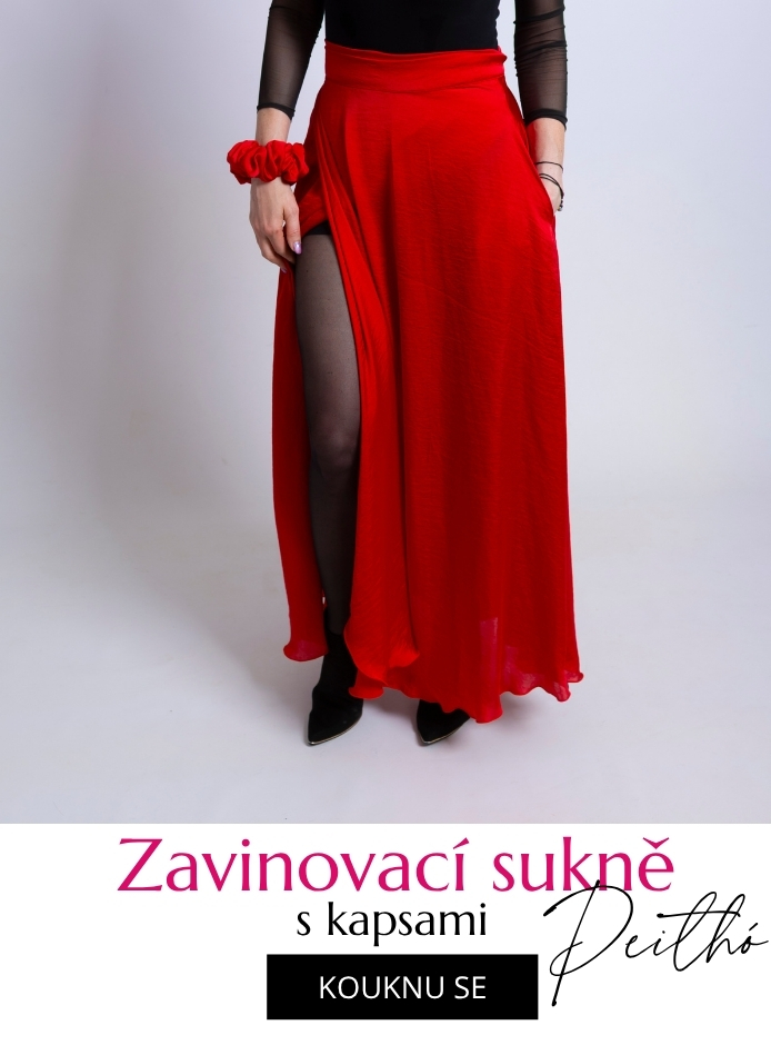 Zavinovací sukně s kapsami Peithó