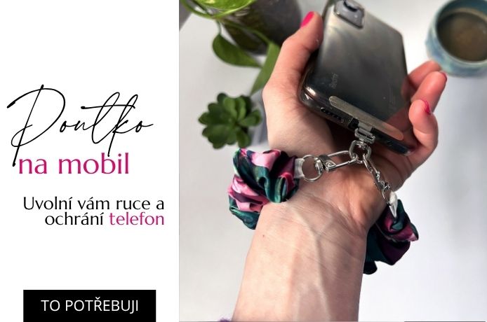 Saténové poutko na mobil
