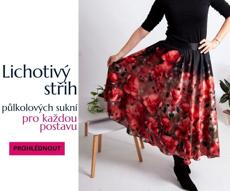 Půlkolová sukně - lichotící střih pro každou postavu