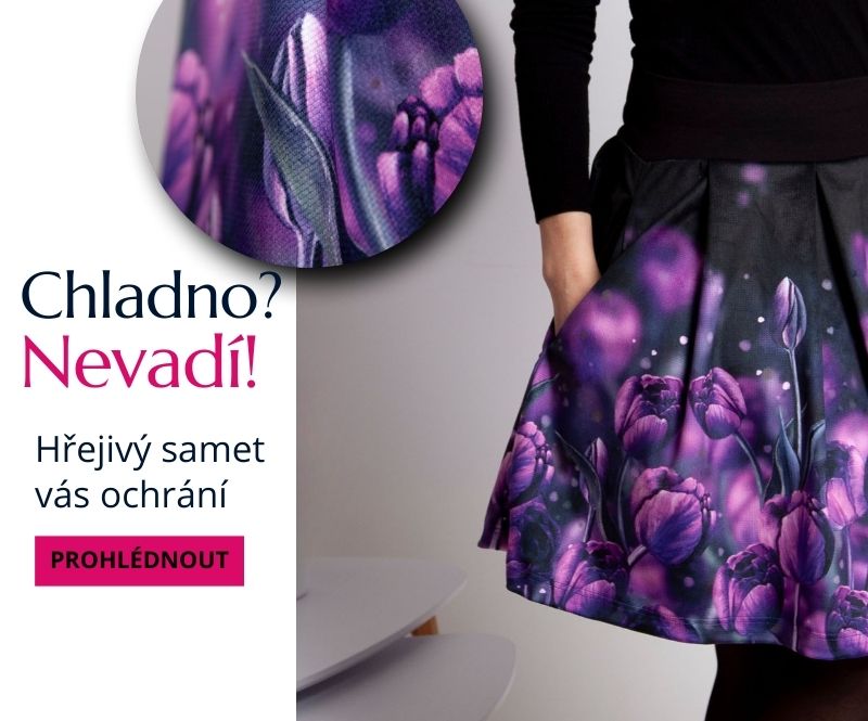 Sametové zateplené sukně