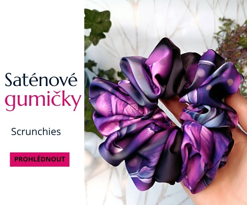 Saténové gumičky scrunchies