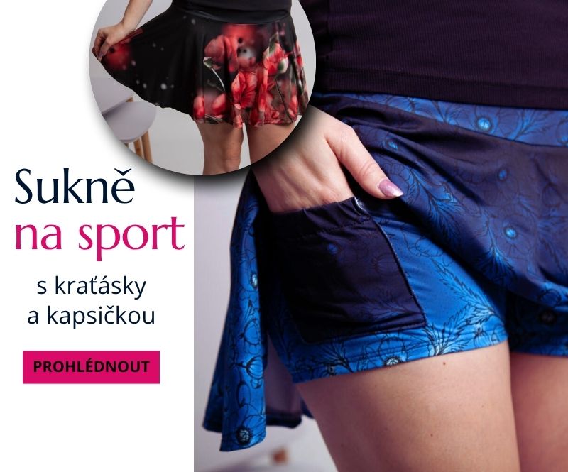 Sportovní sukně s kraťásky a kapsou