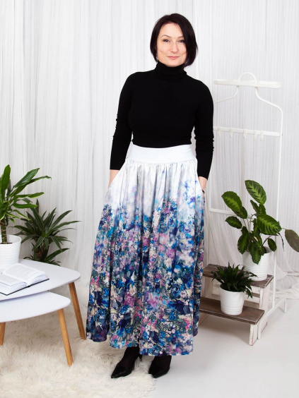 Dámská MAXI sukně - V pugétu lučních květů