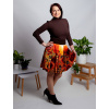 Damska ackova satenova sukne s kapsami Autorsky vlastorucni vzor Vecerni slunecnice13