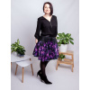Dámská kolová sukně s kapsami autorský originální design Temné tulipány 8