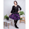 Dámská kolová sukně s kapsami autorský originální design Temné tulipány 9