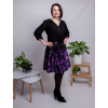 Dámská kolová sukně s kapsami autorský originální design Temné tulipány 10