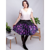 Dámská kolová sukně s kapsami autorský originální design Temné tulipány 15