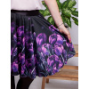 Dámská kolová sukně s kapsami autorský originální design Temné tulipány 15a