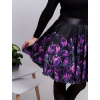 Dámská kolová sukně s kapsami autorský originální design Temné tulipány 19a