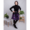 Dámská kolová sukně s kapsami autorský originální design Temné tulipány 20