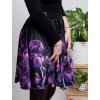Dámská kolová sukně s kapsami autorský originální design Temné tulipány 21a