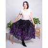 Dámská šifónová sukně autorský originální design Temné tulipány 9