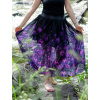 Dámská šifónová sukně autorský originální design Temné tulipány 19a