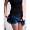 Sportovní elastická sukně s kraťasy a kapsou Unikátní autorský vzor Máky v královské modré 4