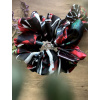 Saténová gumička scrunchie Bohatá Nespoutaná Černobílá.jpg (2)